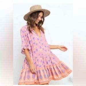 Petal and pup Charlton dress. Size 8. Pink, purple orange. Size 8. Runs big